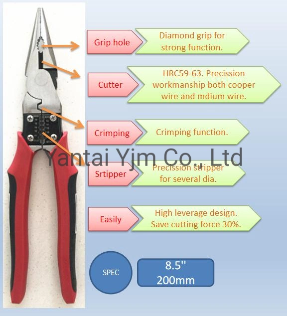 Multi-Functional Professional Pliers,CRV,Color,Nickel Plated,Local Blackening Process,Diagonal Cutting Pliers,Needle Nose Pliers,Electrician Set,Clamps,Tweezers