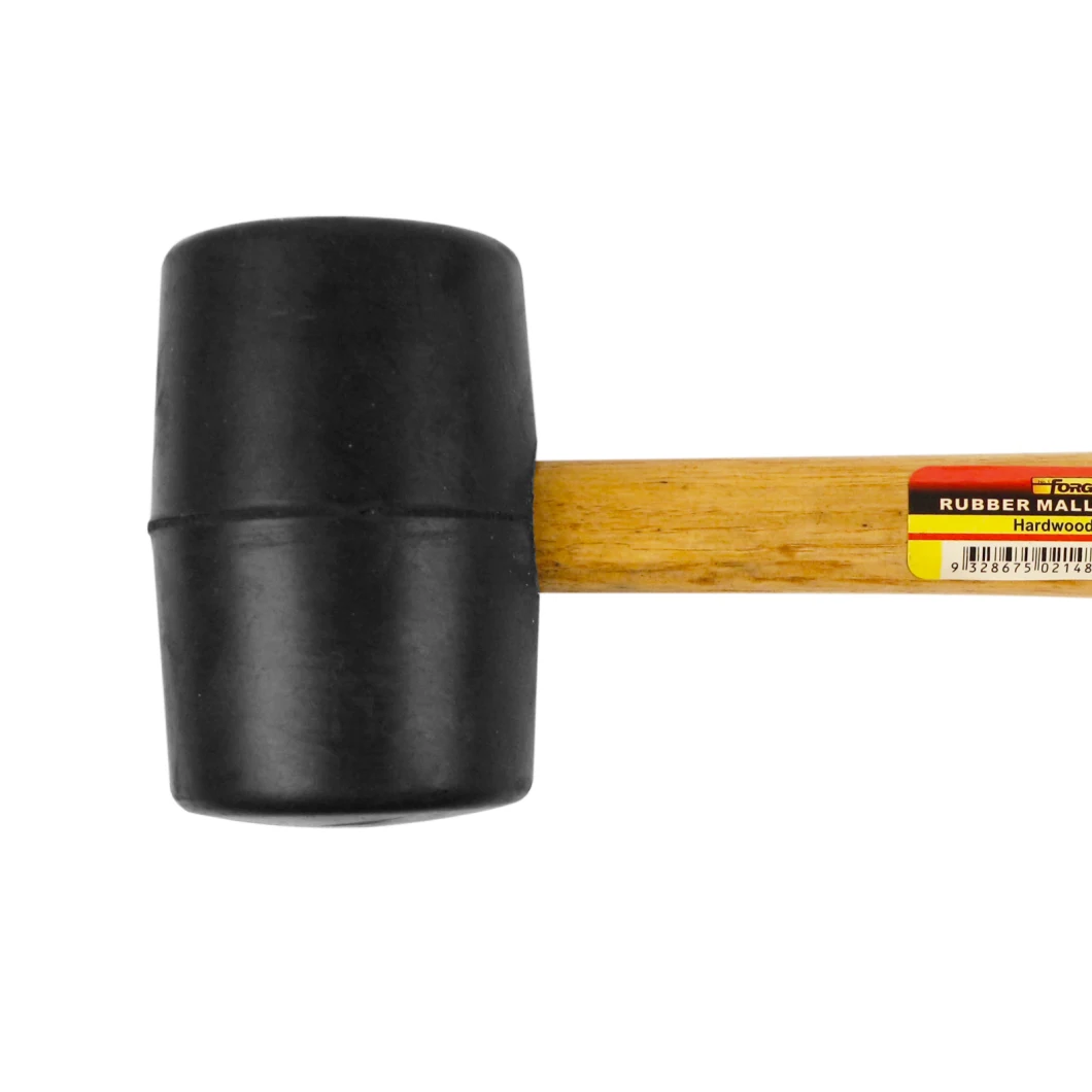 High Quality 1lb Rubber Mallet with Wooden Handle for Construction