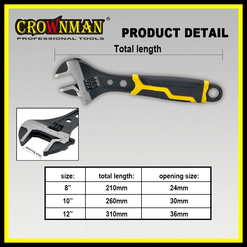 Crownman Maintenance Tool, 8"/10"/12" CRV Material Adjustable Wrench