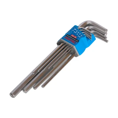 Fixtec L Shaped 9PS Set CRV Hex Key Wrench L-Wrench Hex Tool Kit
